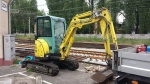 Minikoparka Yanmar ViO33 - prace budowlane Dworzec PKP Zielona Góra
