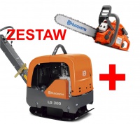Zestaw zagęszczarka Husqvarna LG 300 lub LG 400 + pilarka 445II