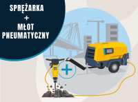Kampania Atlas Copco - sprężarka powietrza + młot pneumatyczny