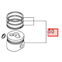 Tłok z pierścieniami 0.25 L100 AE-SE