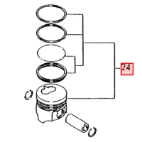 Tłok z pierscieniami nadwymiarowy +0.25 mm   3TNA72L/E