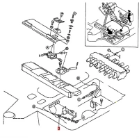 Linka sterowania lemieszem L-1800 mm   B22-B50
