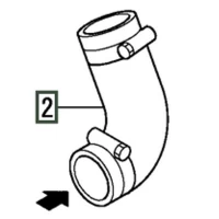 Przewód gumowy turbosprężarki   4LHA