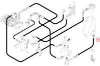 Przewód hydrauliczny układu ssącego 42x52x235 /zbiornik - pompa/