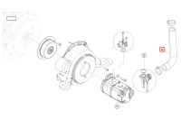 Przewód hydrauliczny układu ssącego 32x230 /zbiornik - pompa/   TC16-2/TC37-2