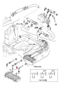 Kolanko układu hydraulicznego 1/2"  3/4"   B/SV/ViO