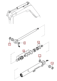 Zestaw uszczelnień siłownika ramienia (ARM)    ViO20/SV20