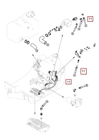 Przewód oleju hydraulicznego /pompa-punkt pomiarowy/ 
F103BC032