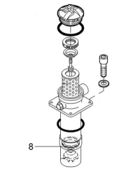 Uszczelka filtra oleju hydraulicznego    HML/TW